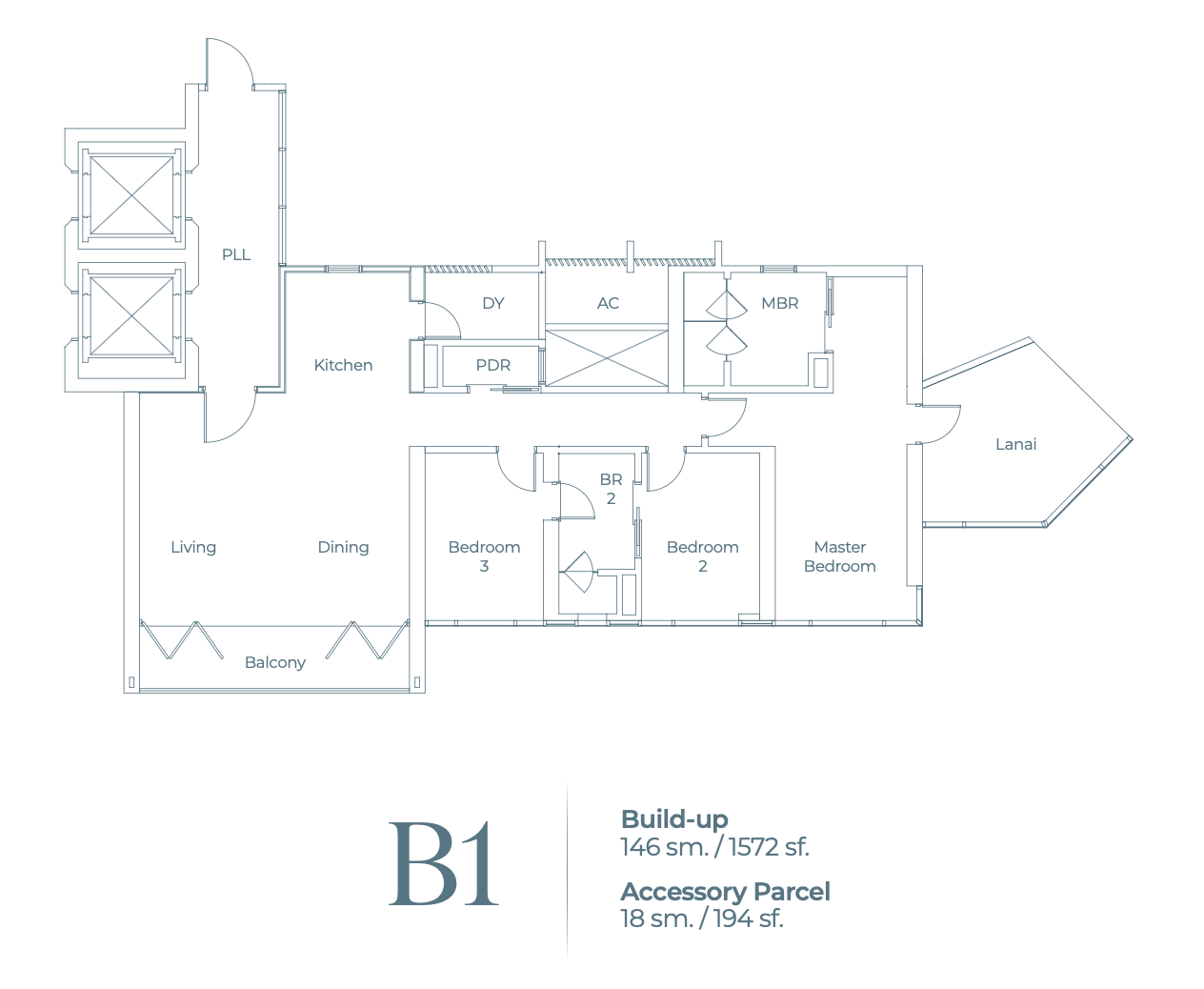 Lightwater Residences Layout Type B1