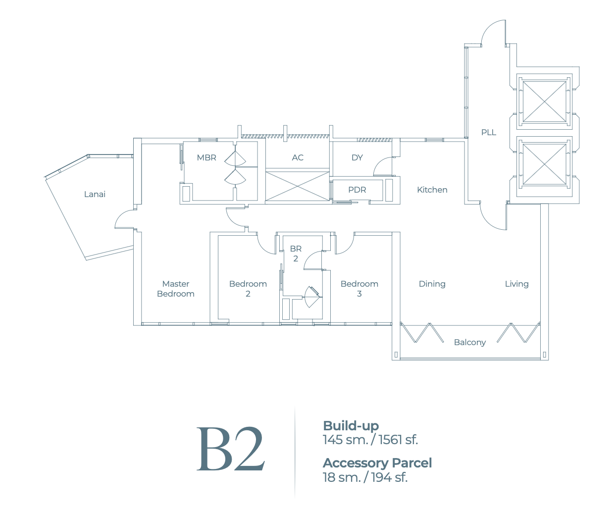 Lightwater Residences Layout Type B2