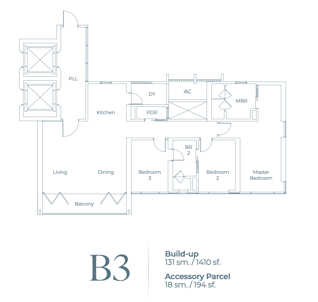 Lightwater Residences Layout Type B3