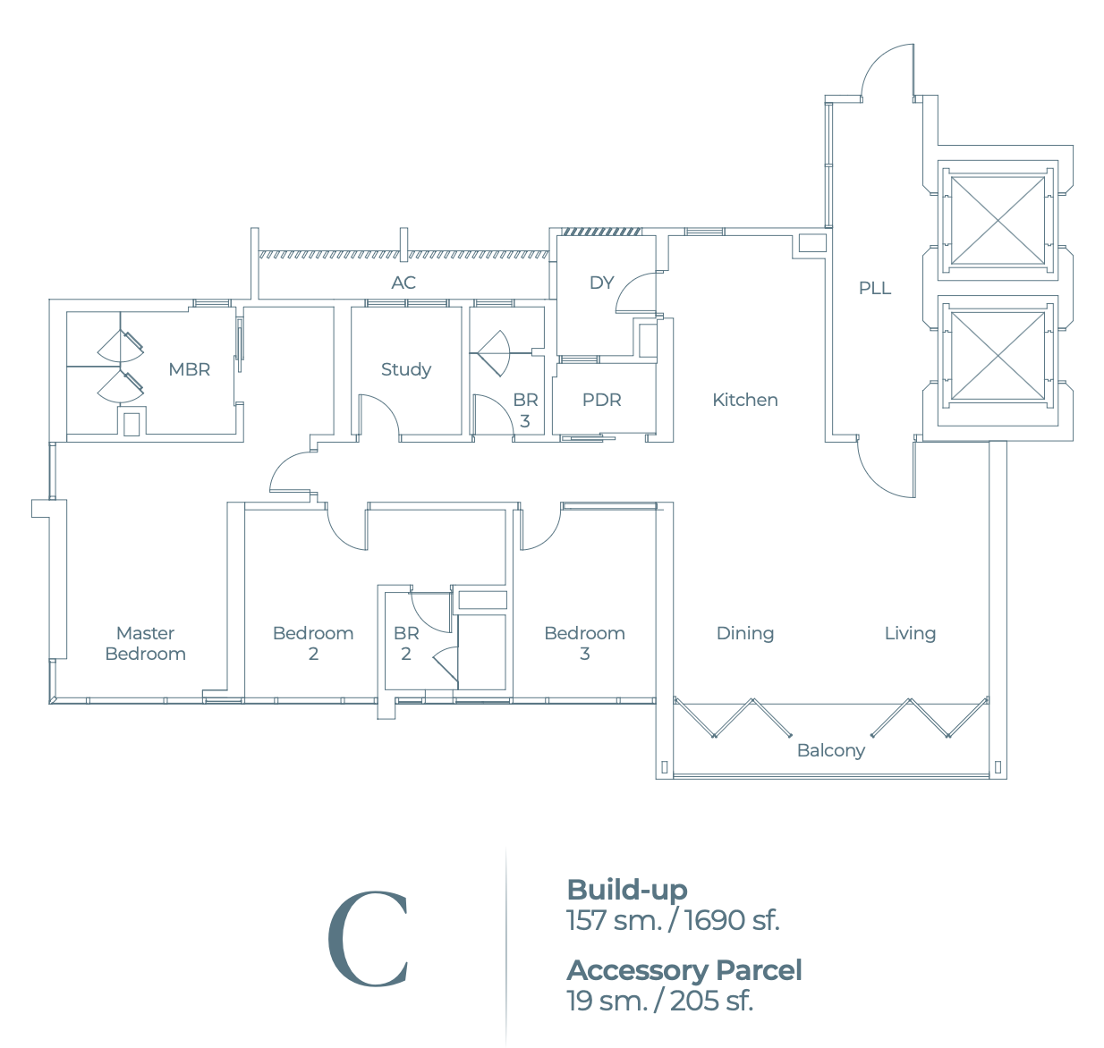 Lightwater Residences Layout Type C