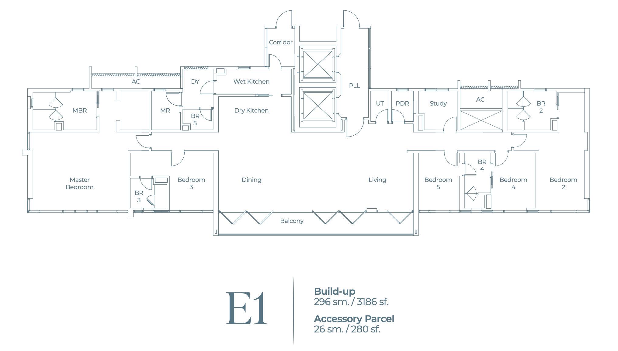 Lightwater Residences Layout Type E1